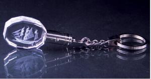China Crystal Transparent Round Key Chain wholesale