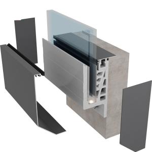 China Balcony Laminated Safety Glass Aluminum U Shape Channel Profile wholesale