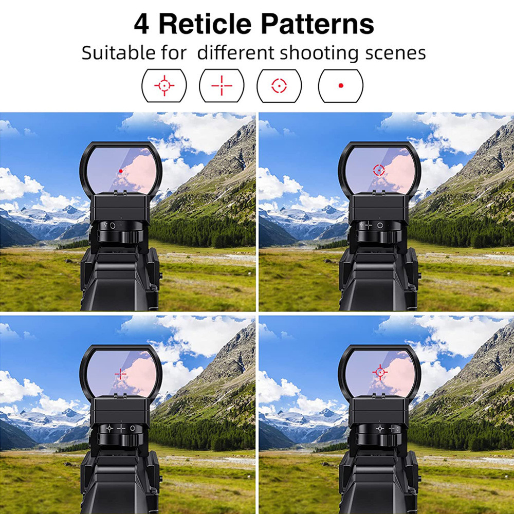 1x28x40mm Laser 4 Reticle Holographic Projected Dot Sight Scope For 20mm Rail