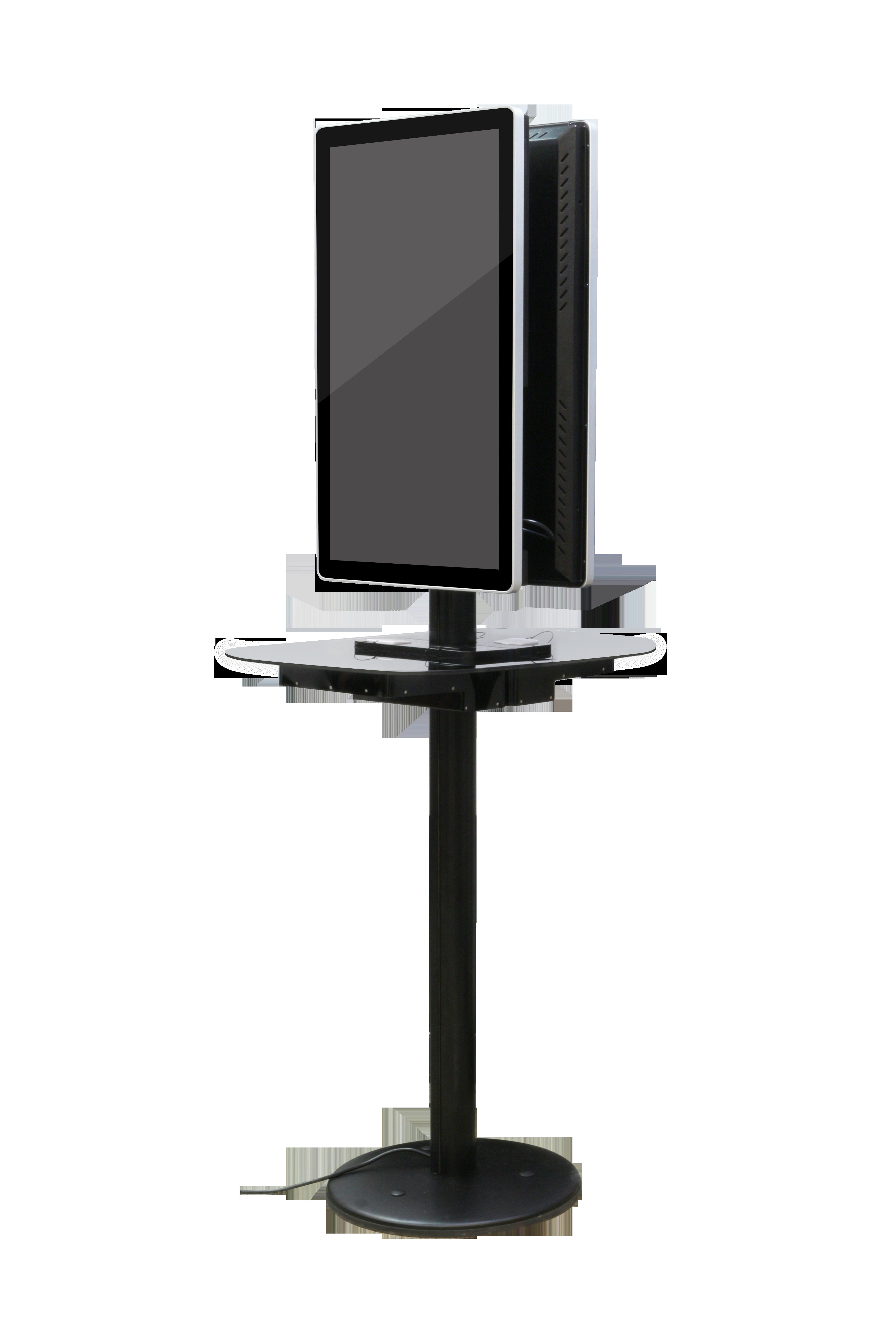 Black Commercial Phone Charging Station Double Sided Advertising Board Display
