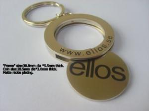 China New disign fashion matte gold customed size 1.2mm promotional metal keyrings wholesale
