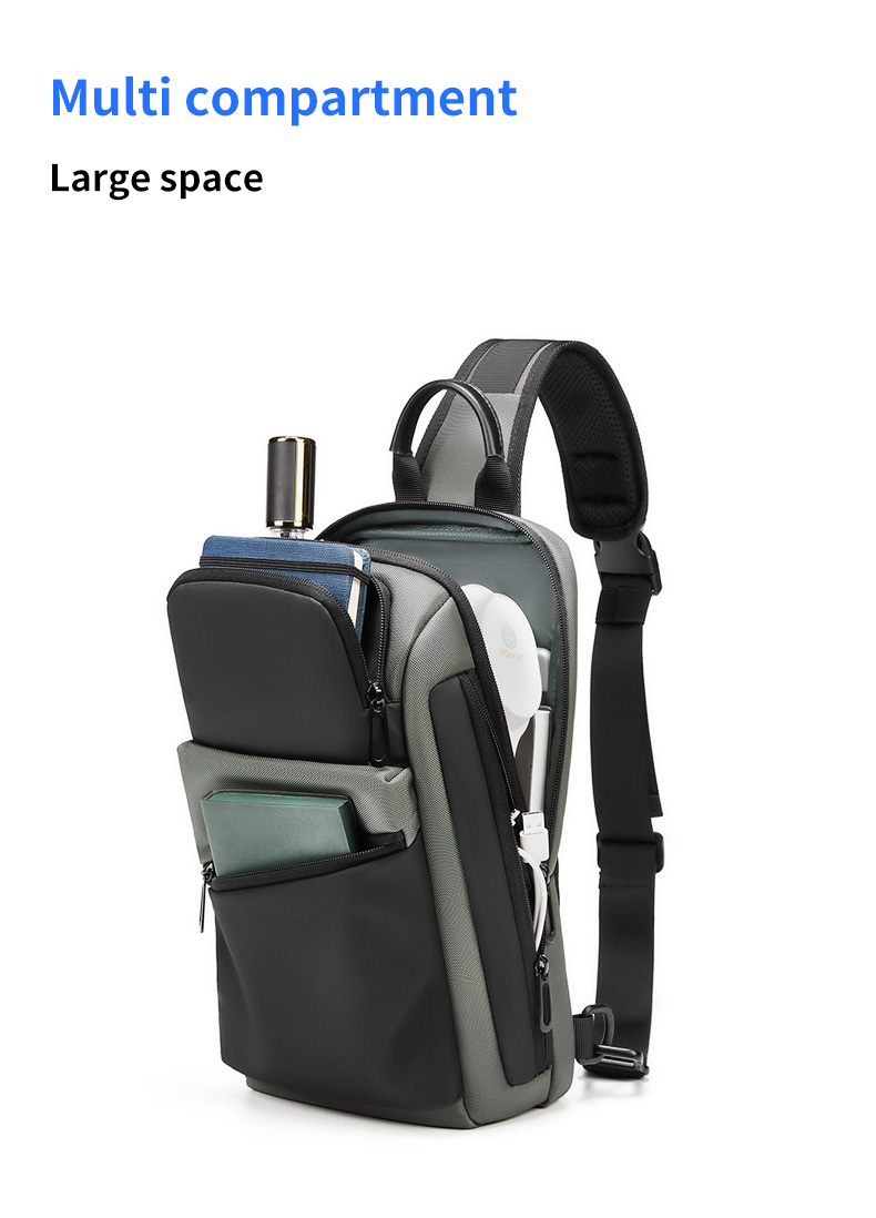 Casual Mens Sling Bag Single Shoulder Crossbody Bag Collapsible