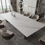 Stone Marble Top Modern Luxury Wooden Dining Table OEM ODM