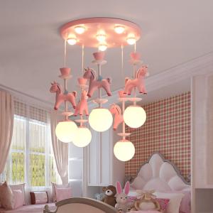 China Children bedroom chandeliers modern ins merry-go-round boy girl room chandelier(WH-MA-136) wholesale