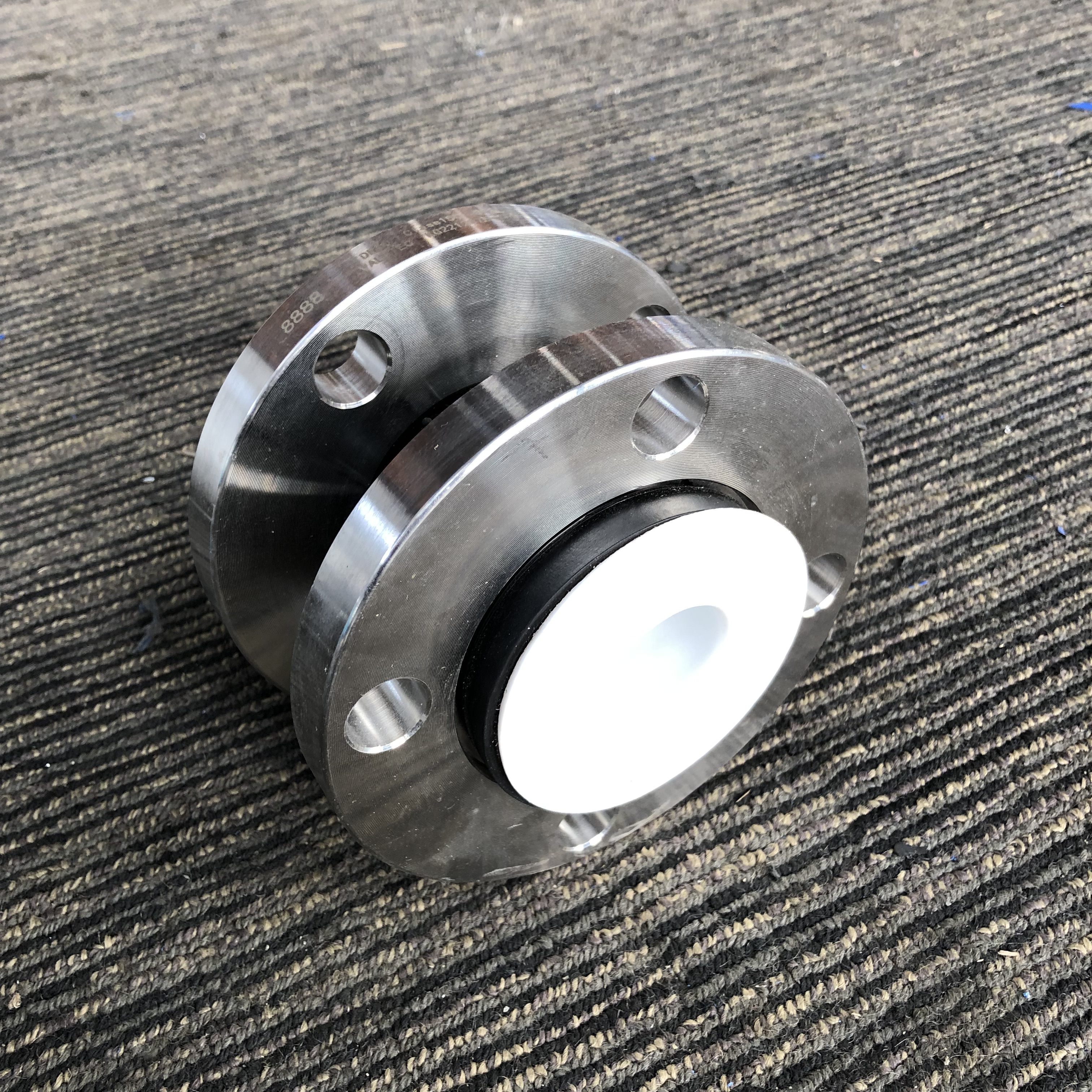 Round Head Code Ss304 Flange Connection Chemical Pipeline Epdm Ptfe Lined Rubber Expansion Joint