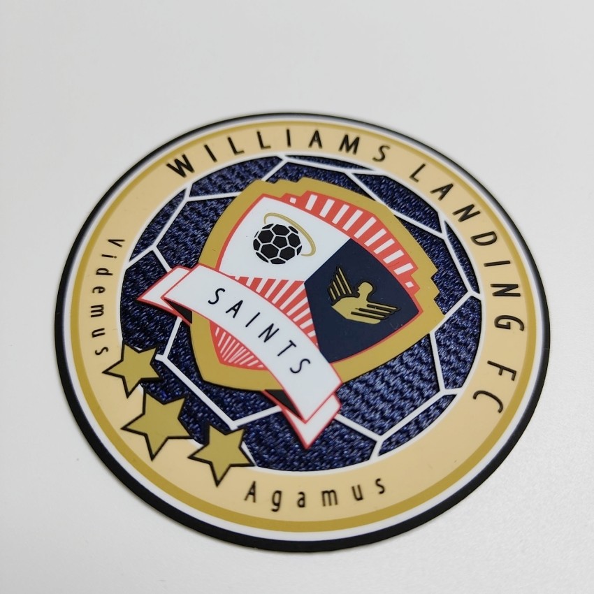 Custom Durable 3D Heat Transfer Patches Football Club Patches For Sportswear