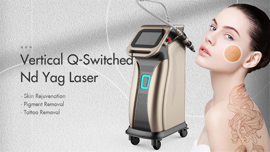 Q Switched Nd Yag Laser Professional Vertical Q Switch Nd Yag Laser Tattoo Removal Beauty Machine For Salon Use