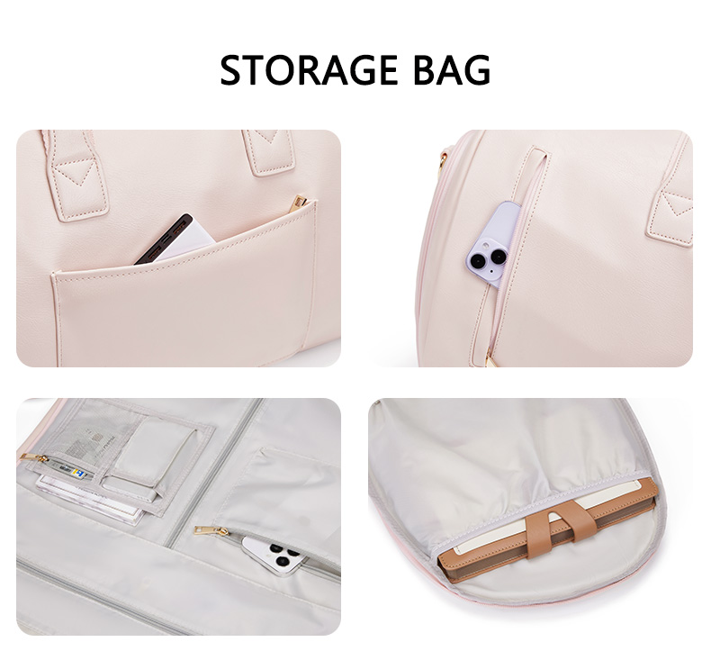 Zipper Closure 50cm Travel Luggage Bag Duffle Garment Bag For Women Men