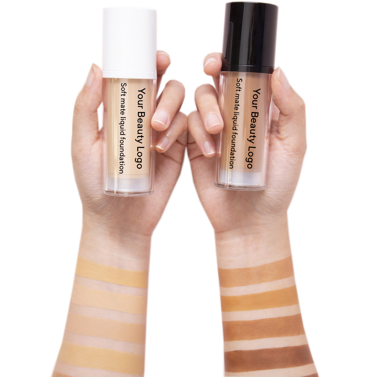 OEM/ODM High Quality Sample 24 Colors No logo Natural Skin Flawless Liquid Foundation Full Coverage Waterproof Makeup