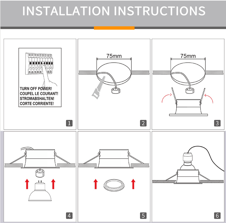 Recessed Anti Glare Downlights IP20 Super Slim Bezels