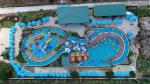 Water Park Play Equipment Set With Aqua Fiberglass Water Slide For Kids
