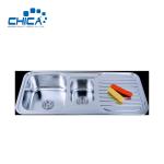 Double Bowl Kitchen Sink Press Kitchen Sink With Faucet Stainless Steel Kitchen