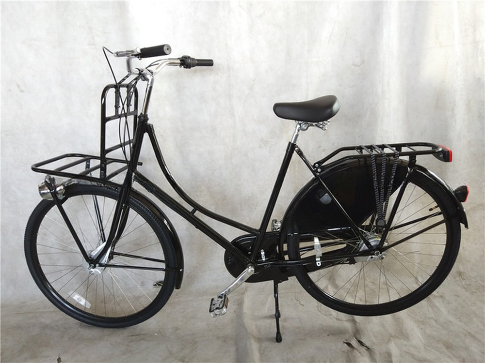 Single Speed 28 Inch Vintage Classic Black Lady Oma Holland City Cruiser Dutch Bike Bicycle for Women