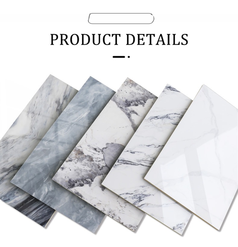 Hot Stamp PVC Faux Marble Sheet for Wall Decoration 1220x2440mm 1220x2800mm from Chinese