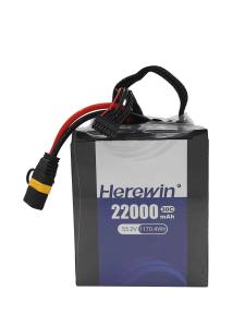 China Soft Pack UAV Drone Battery 53.2V Herewin 14S 22000MAH AI Aircraft Drone LFP LIPO Agricultural Battery wholesale