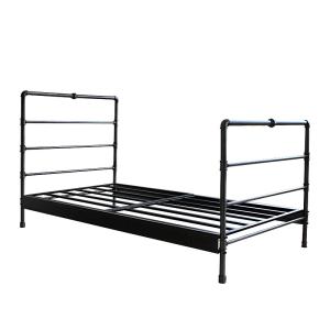 China Fashion Metal Single Bed Customizable Size Simple Shape Stable Load Bearing wholesale