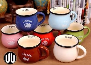 China Mouth Line 150ml 6x7cm Custom Ceramic Travel Mug wholesale
