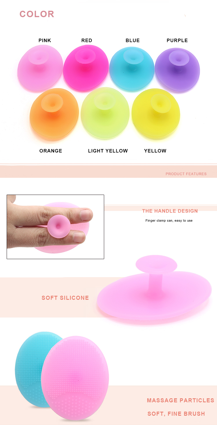 New Portable Cleaning Face Brush Mini Soft Silicone Facial Cleansing Brush