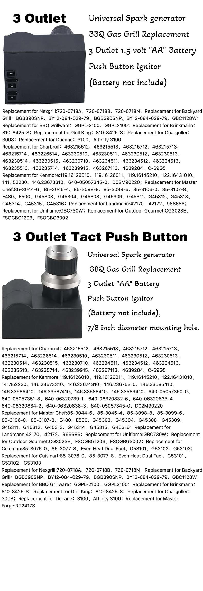 Sinopts Gas BBQ Spark Ignition Pulse Igniter On Sale