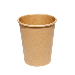 China Coffee Milk Hot Drink Paper Cup Brown Leak Resistant Biodegradable Kraft Paper Cups wholesale