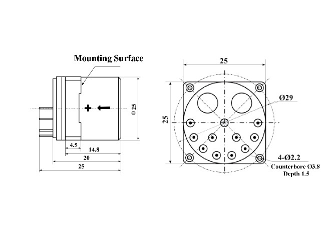 3.5mA/g Scale Factor 100.C Shock Resistant Accelerometer For Vibration Measurement