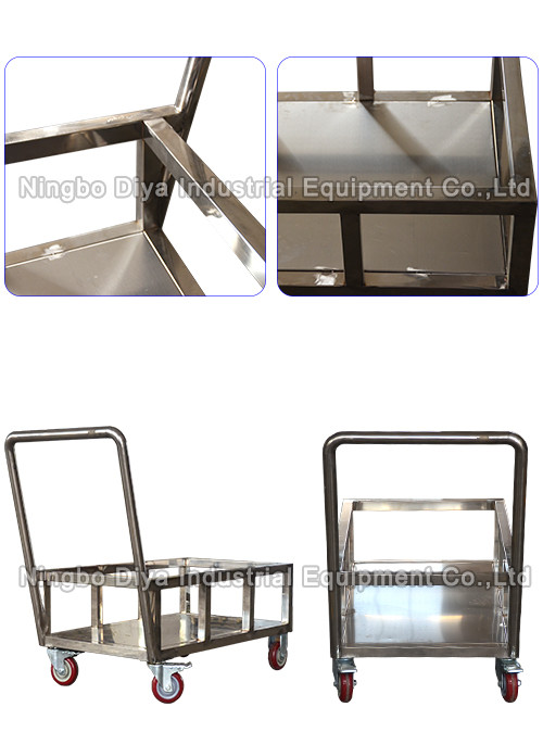 Large Load Bearing Lean Trolley , Stainless Steel Trolley With Brake