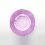 Purple Fisherman Bucket Hat Woven Patch 100% Corduroy Women'S Cap