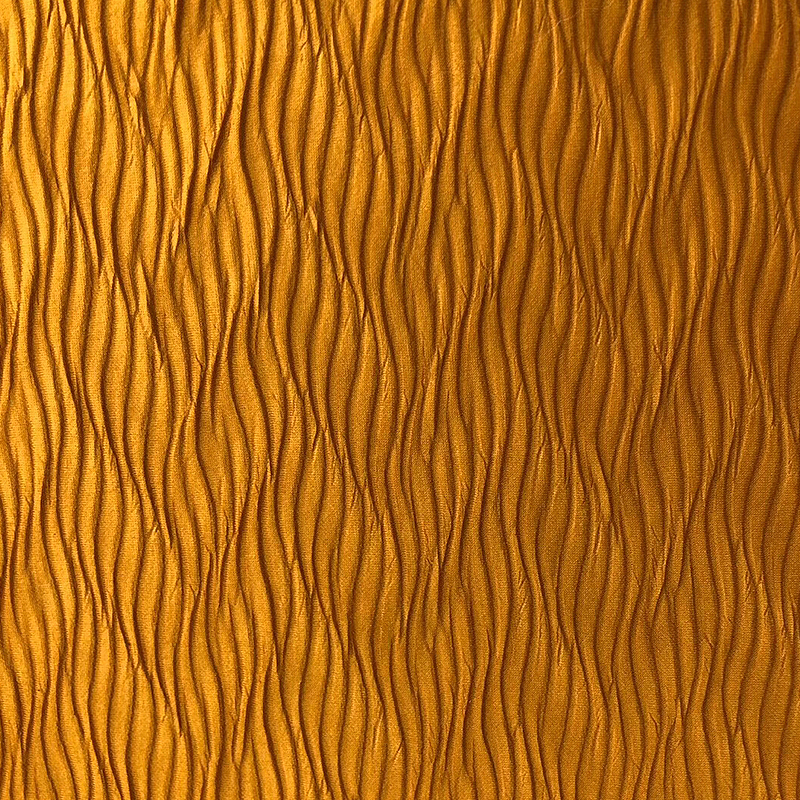 Elastane Stripe Textured Yarn Dyed Polyester Pleated Fabric 250gsm