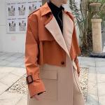 Korean Style Fashion Two Piece Patchwork Windbreaker Jacket