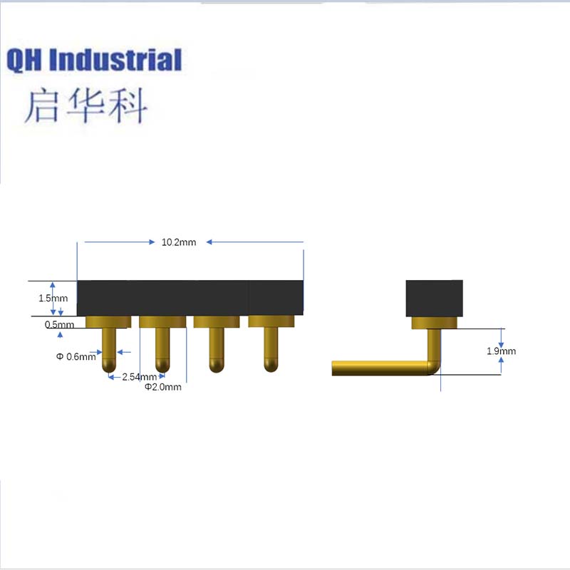 4Pin Monaco Lcd Connector spring loaded pin Connector Magnetic Connector Magnetic spring loaded pin Connector