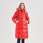 FODARLLOY 2022 puffer jacket ladies warm hooded cotton-padded clothes slim long