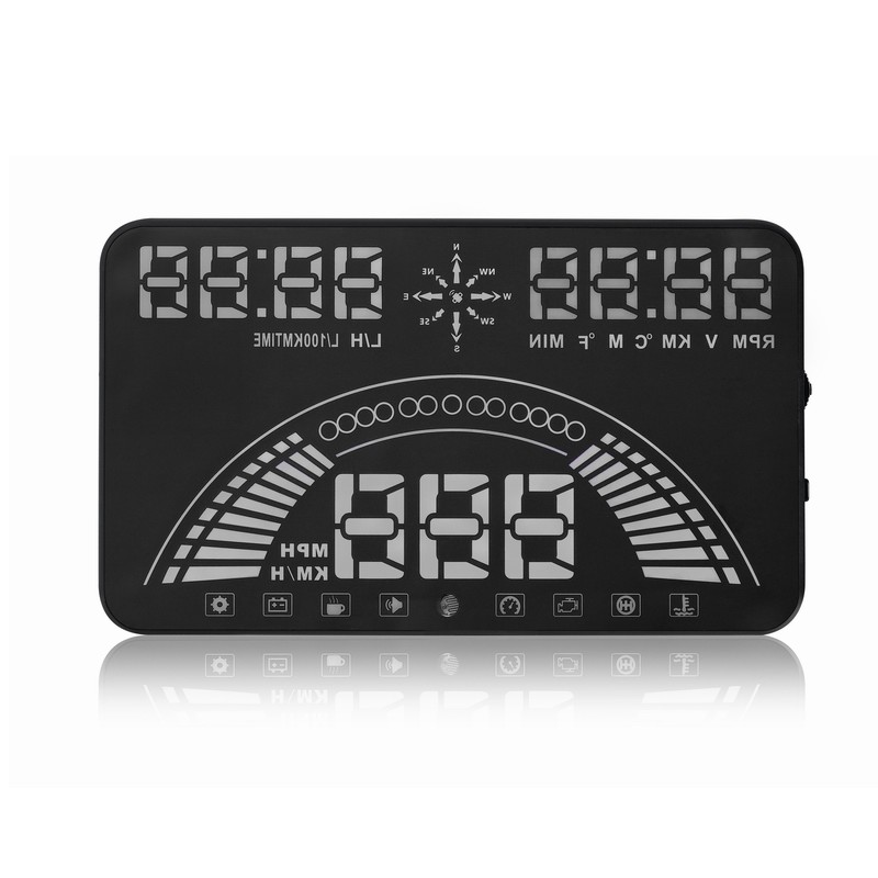 Ouchuangbo S7 HUD Head Up Display Combing OBD and GPS Two Systems Engine Fault Alarm Dynamic Speed Over Warning