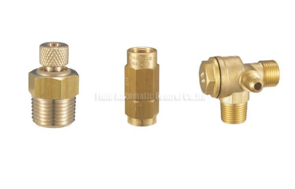 Brass Pneumatic Accessories Drainer Valve , Unloaded Valve , Throttle Valve ,