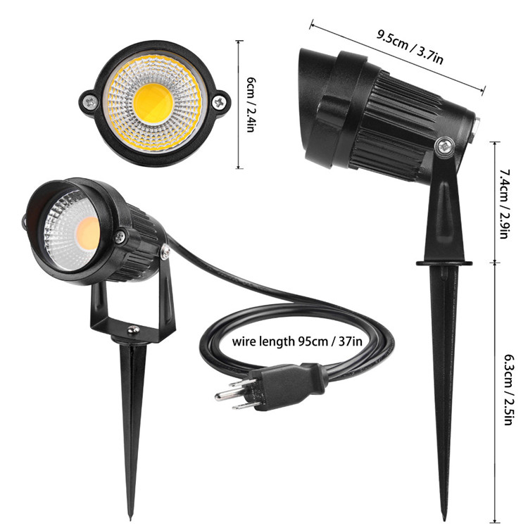Adjustable Outdoor Lawn Lights 5w , Ground Spike Lights 50000h Working Lifetime
