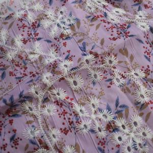 China Medium Weight 80 cotton 20 polyester Fabric Apparel Embroidered Lace wholesale