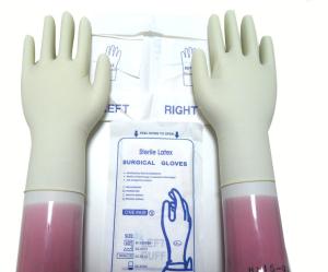 China Latex Material Disposable Sterile Gloves Water Resistant CE ISO Approved wholesale