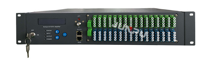 2U 16 Ports Catv Edfa Combiner , Wdm Erbium Doped Fiber Amplifier 1550nm