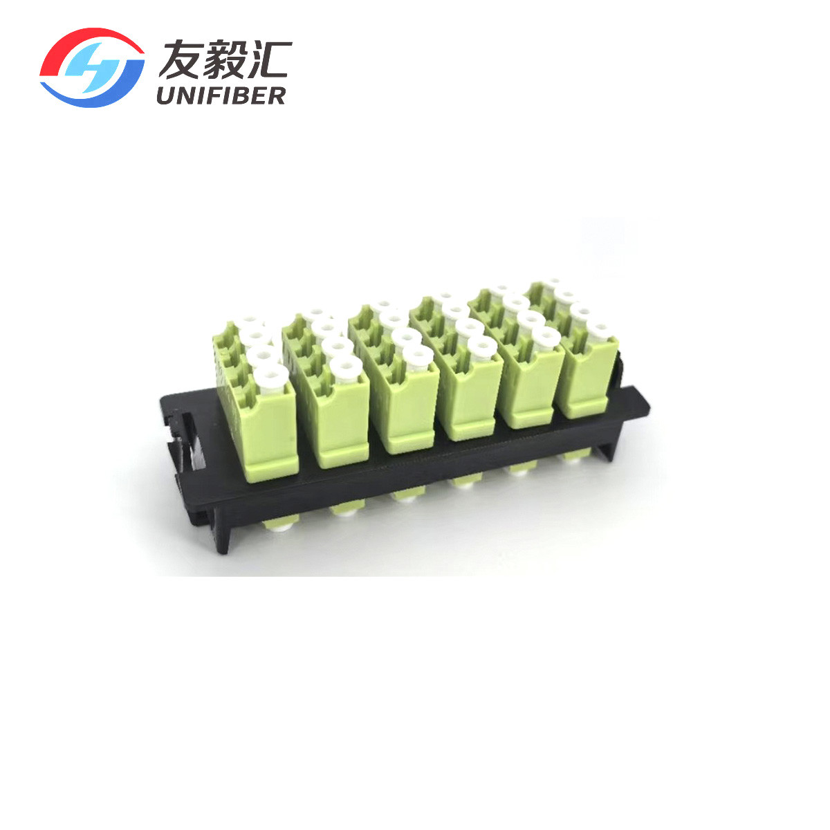 24 Fiber Adapter Panel, OS2 Single Mode, 6 x Quad LC Adapter, Ceramic Sleeve