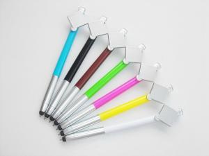 China 2 in 1 Press ball pen print logo cheap plastic advertising touch pen stylus ballpoint pen wholesale