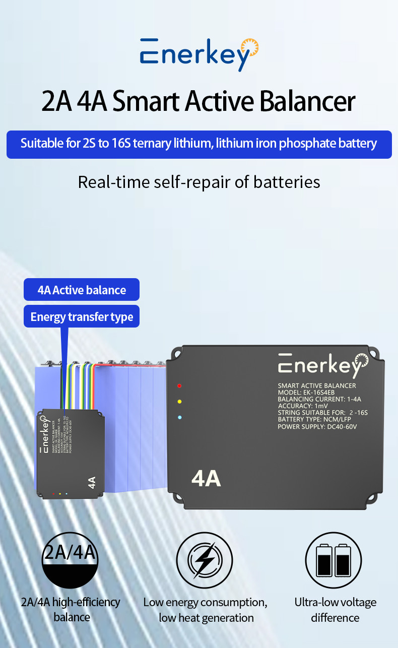 Enerkey 16s 2a Lithium Balancer Lifepo4/Li-ion Smart Active Equalizer For Motorcycle