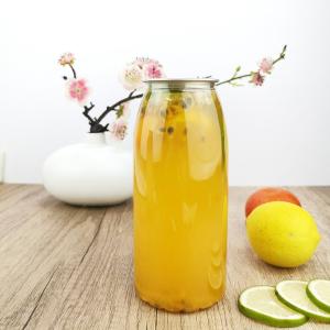 China Milk Plastic 650ml Disposable Drinking Bottles With Snap Lids wholesale