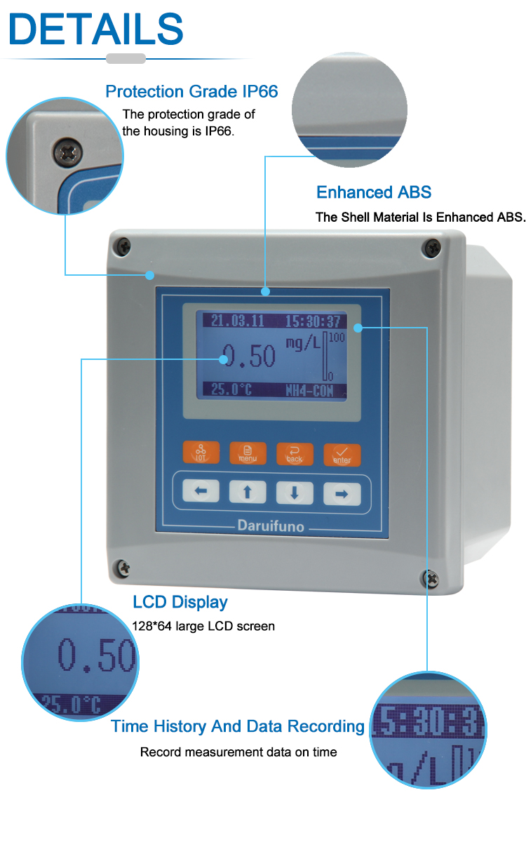 Ion Electrode Method Digital NH4-N Meter For Groundwater Monitoring