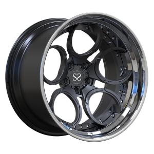 China Polished Lip 2 Piece Gun Metal Disc Aluminum Alloy Forged Rims 350z Car Wheels wholesale