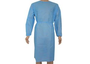 China Threaded Sleeve L XL PE Non Woven Disposable Surgeon Gown wholesale