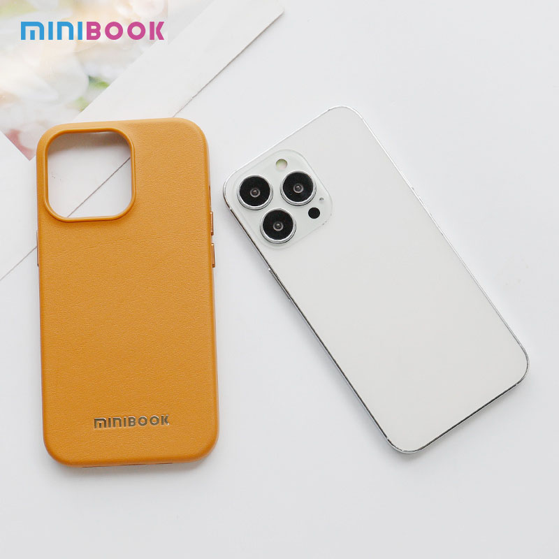 Customize Embossed Logo Shockproof Wireless Charging Magnetic Pu Leather Phone Case For Iphone 13 14 Pro Max