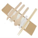 160 mm wholesale 100% environmentally friendly wooden knife fork spoon napkin