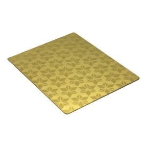China Mirror Etched Decorative Stainless Steel Sheet Gold Wall Cladding Sheet wholesale