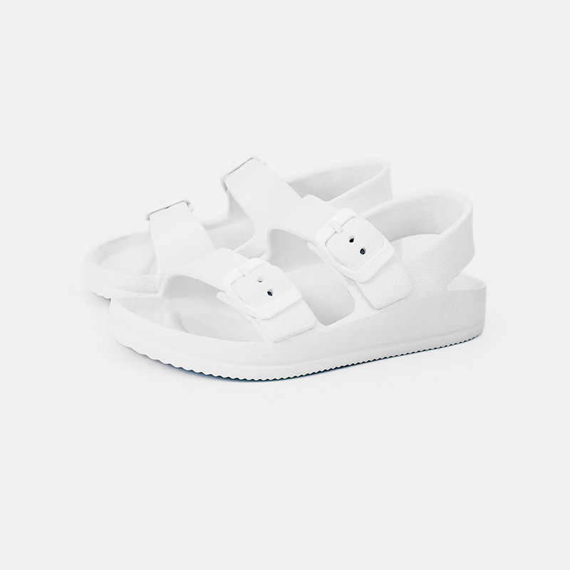 Childrens White Double Buckle EVA Birkenstock Clogs For Outdoor
