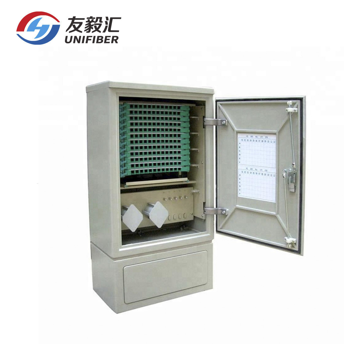 144 Core Fiber Optic Network Telecommunication Cabinet, Outdoor Waterproof Optical Cross Connect Cabinet IP65