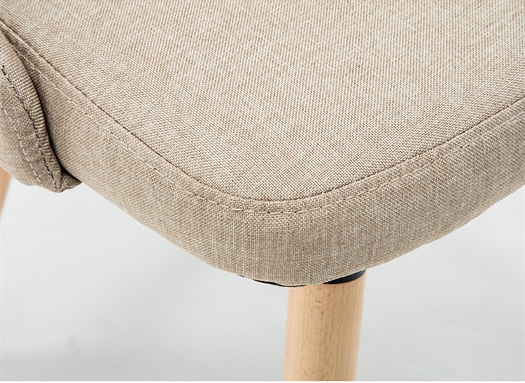 Anti Slip Wooden Dining Chairs / Cotton Fabric Beetle Dining Chair For Hotel